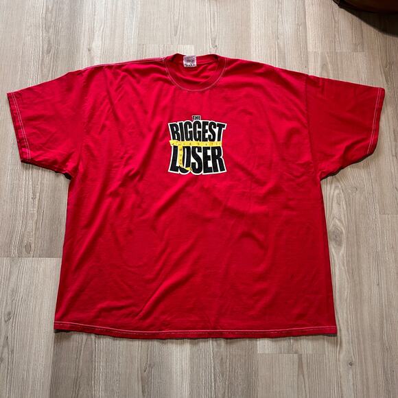 The Biggest Loser Mark Pinhasovich Worn on TV Show NBC Red Team Shirt Sz 4XL - Picture 1 of 4